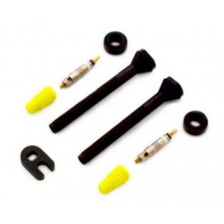 X-Sauce 2 valvole fini 60mm tubeless in alluminio anodizzato nero smontabili + chiave