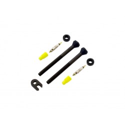 X-Sauce 2 valvole fini 80mm tubeless in alluminio anodizzato nero smontabili + chiave
