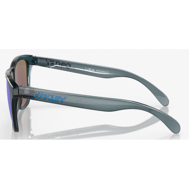 Oakley Frogskins Crystal Black lente Prizm Sapphire Polarized 9013F6