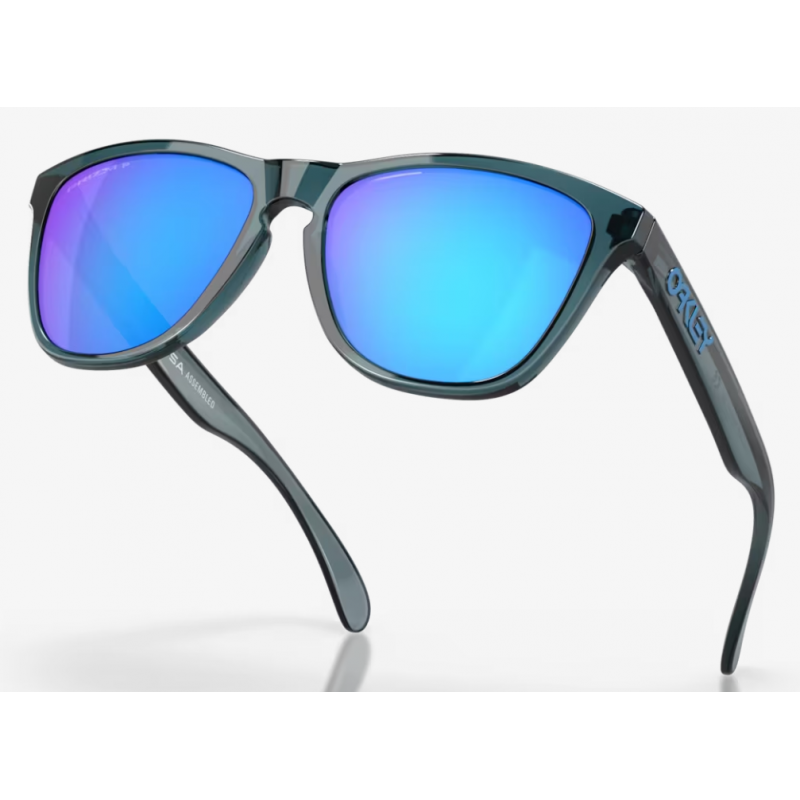 Oakley Frogskins Crystal Black lente Prizm Sapphire Polarized 9013F6