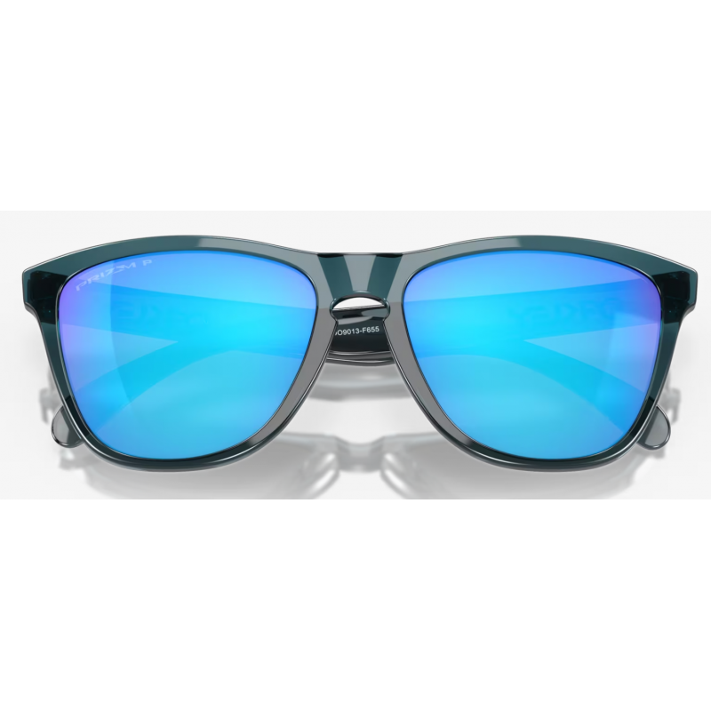 Oakley Frogskins Crystal Black lente Prizm Sapphire Polarized 9013F6