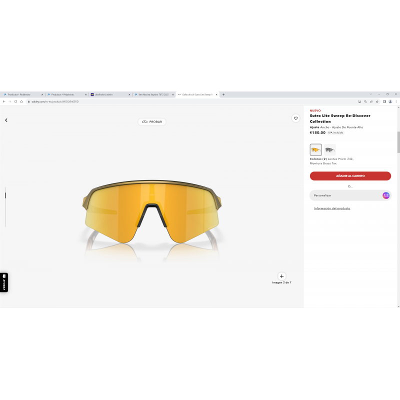 Oakley Sutro Lite Sweep Re-Discover Collection Brass Tax lente Prizm 24K