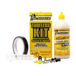 X-Sauce kit tubeless MTB valvola fine 30mm - spedizione 24h