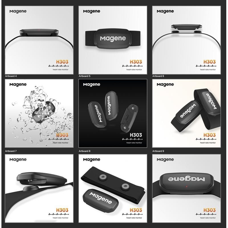 Magene H303 Sensor + Banda de Frencuencia Cardíaca - envío 24h