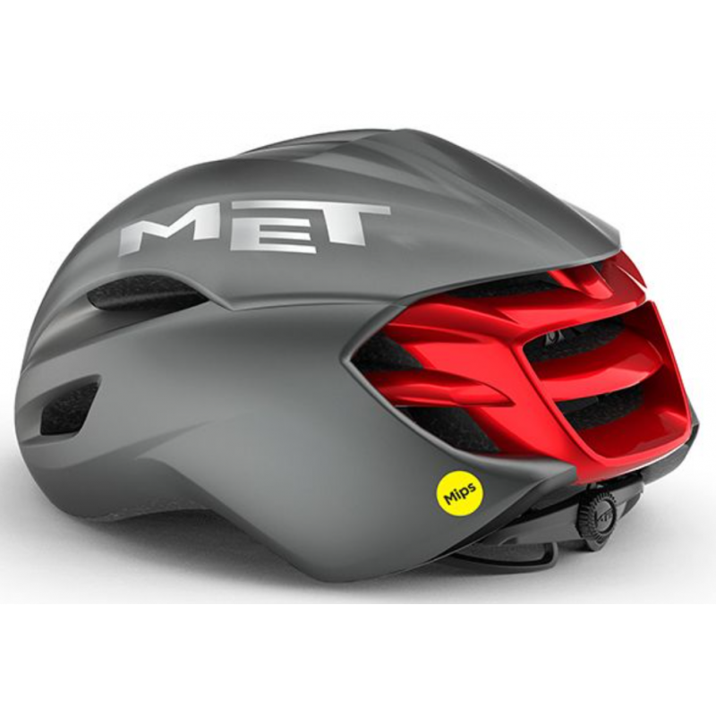 Met Manta Mips Plata/Rojo Mate - envío 24h