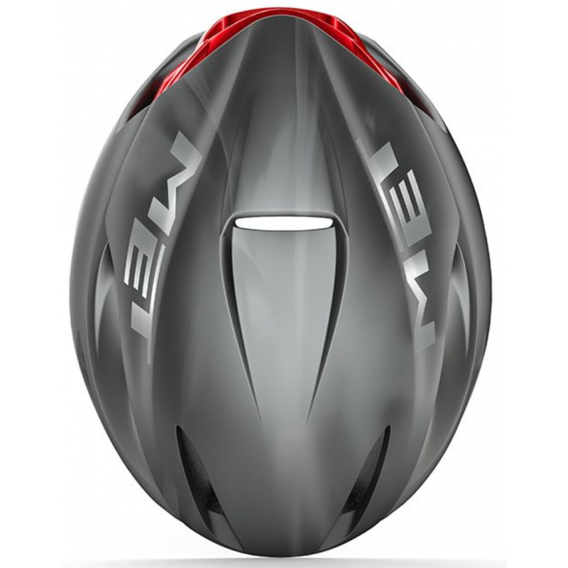 Met Manta Mips Argento/Rosso Opaco - spedizione 24h