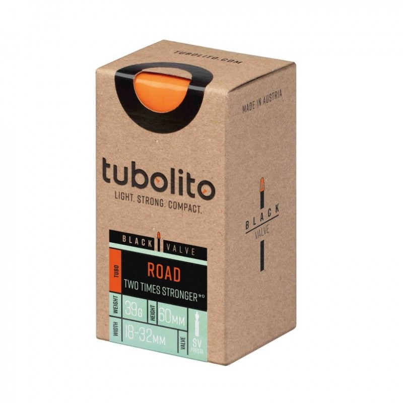 Tubolito Road 700c SV 60mm válvula presta negra cámara - envío 24h