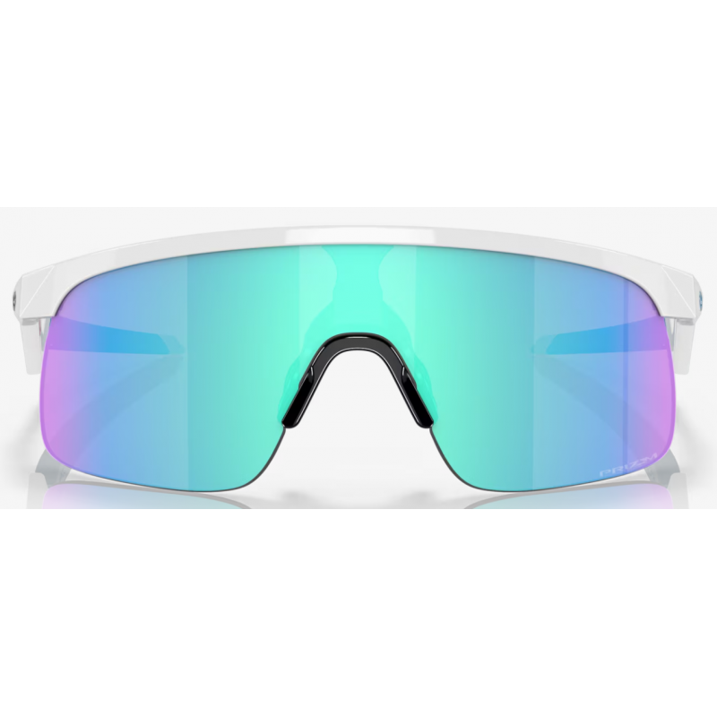 Oakley Resistor lucido bianco lente Prizm Sapphire OJ9010-0723