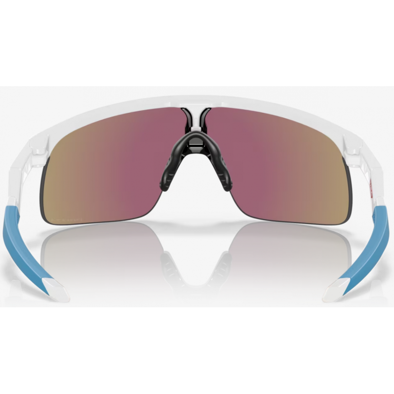 Oakley Resistor lucido bianco lente Prizm Sapphire OJ9010-0723