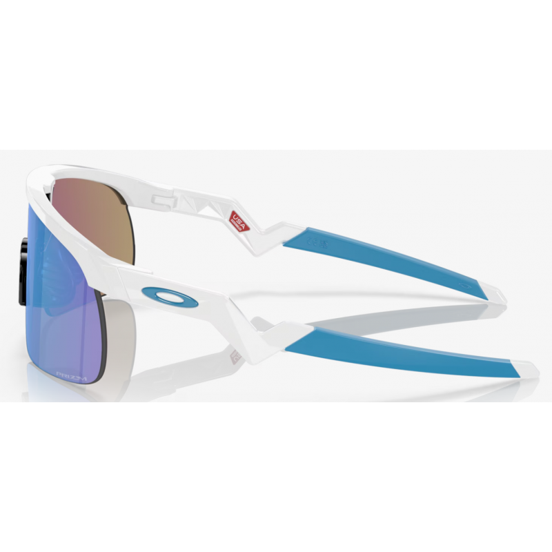 Oakley Resistor lucido bianco lente Prizm Sapphire OJ9010-0723