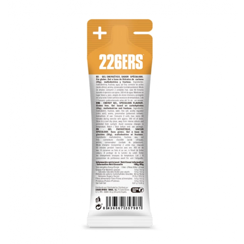 226ERS Gel ad alto contenuto di fruttosio 80g – Energia con fruttosio per sportivi