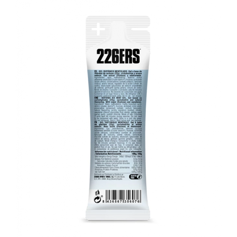 226ers Isotonic Ice 68g gel isotónico energético con mentol - ofertas