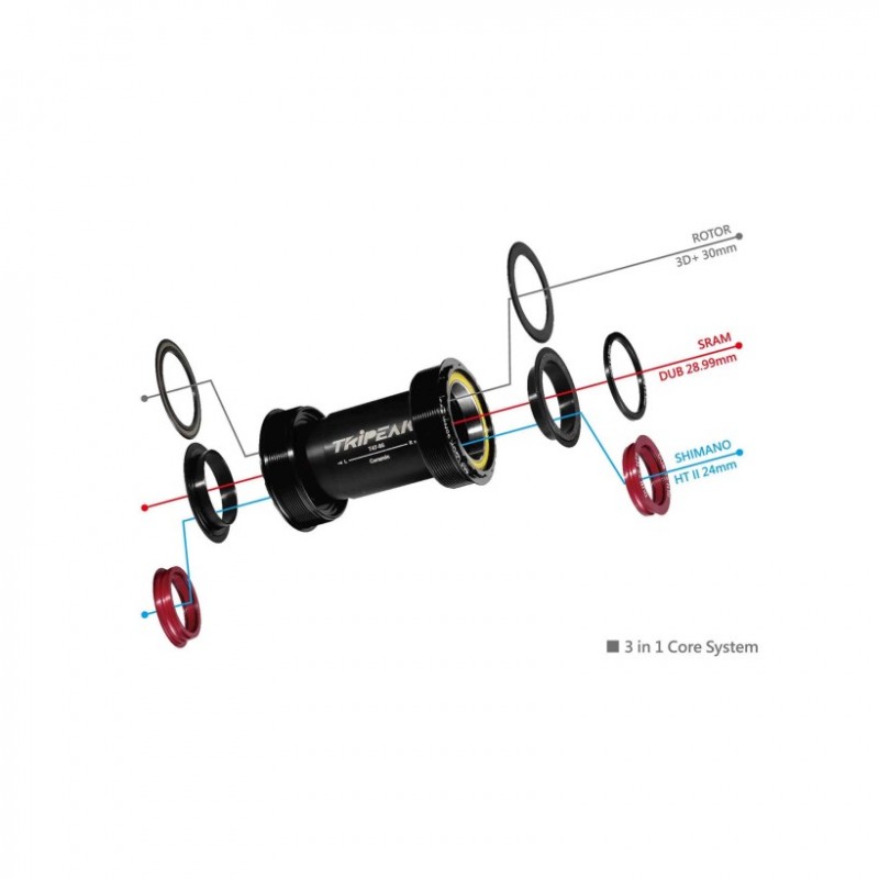 Tripeak Jetstream Pro T47 / 85,5MM Sh / Sram Dub / ROTOR 3D pedivella