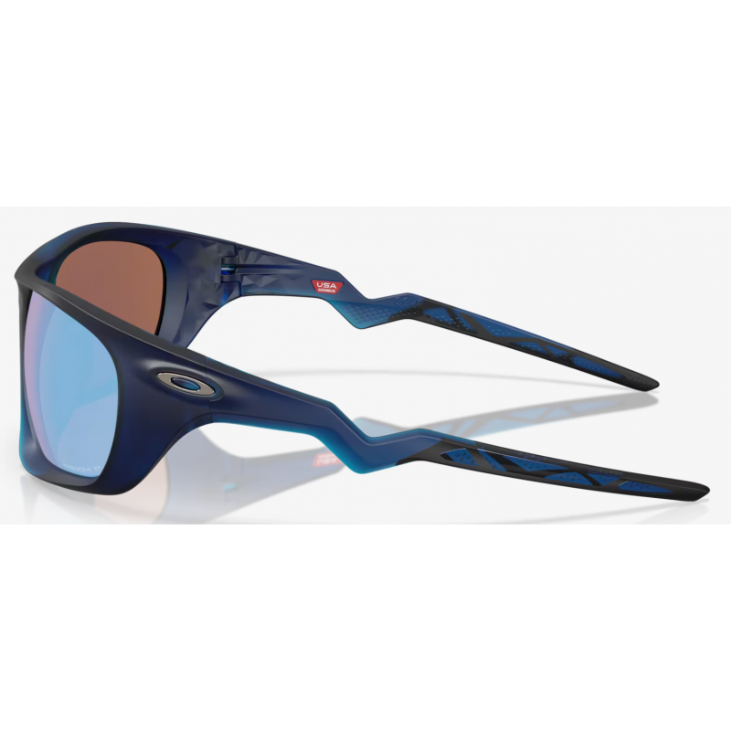 Oakley Lateralis opaco trasparente blu lente prizm deep water pol