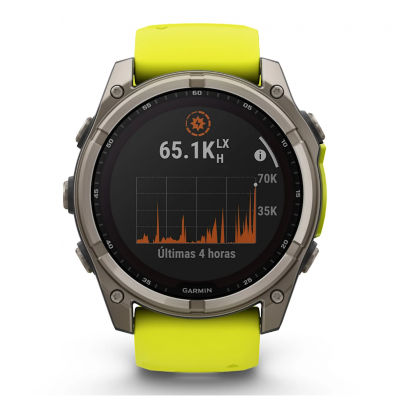 Garmin Fēnix 8 Zafiro Solar 51mm Titanio Gris Amarillo - envío 24h
