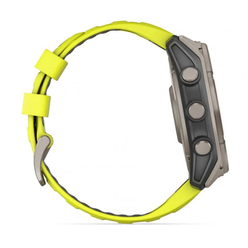 Garmin Fēnix 8 Zaffiro Solare 51mm Titanio Grigio Giallo - spedizione 24h