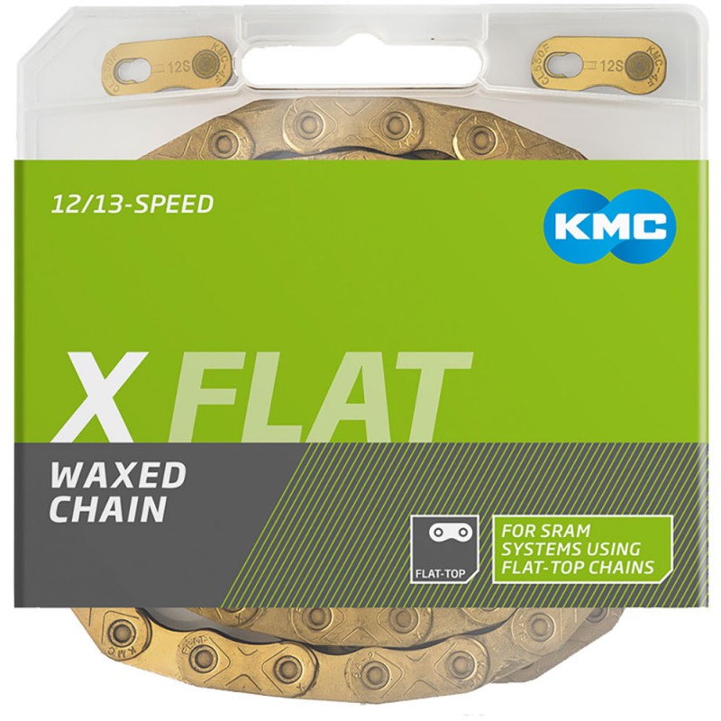 Kmc X Flat Tin Gold Waxed de 12/13 velocidades cadena - envío 24h