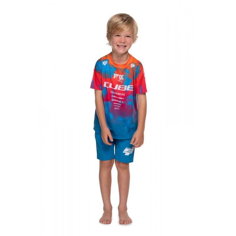 Rfr Rookie Junior X Actionteam maglietta a maniche corte per mtb blu/rosa