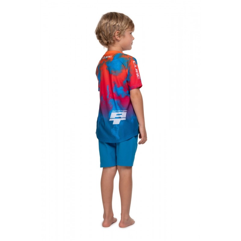 Rfr Rookie Junior X Actionteam camiseta manga corta para mtb azul/rosa