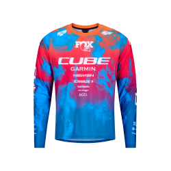Cube X Actionteam maglietta a maniche lunghe per mtb Blu/Rosa/Arancione