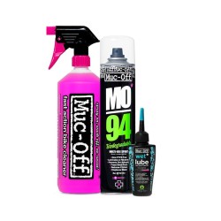 Muc-Off kit limpiador/protector/lubricante clima húmedo - Envío 24h