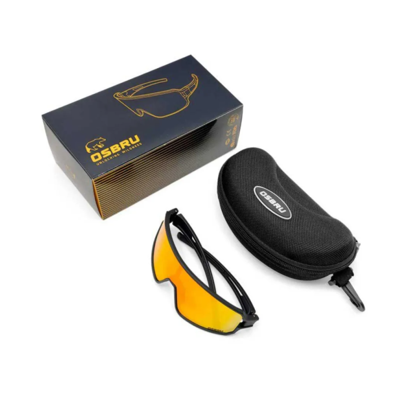 Osbru Pro zugas lente dorada negro gafas - envío 24h