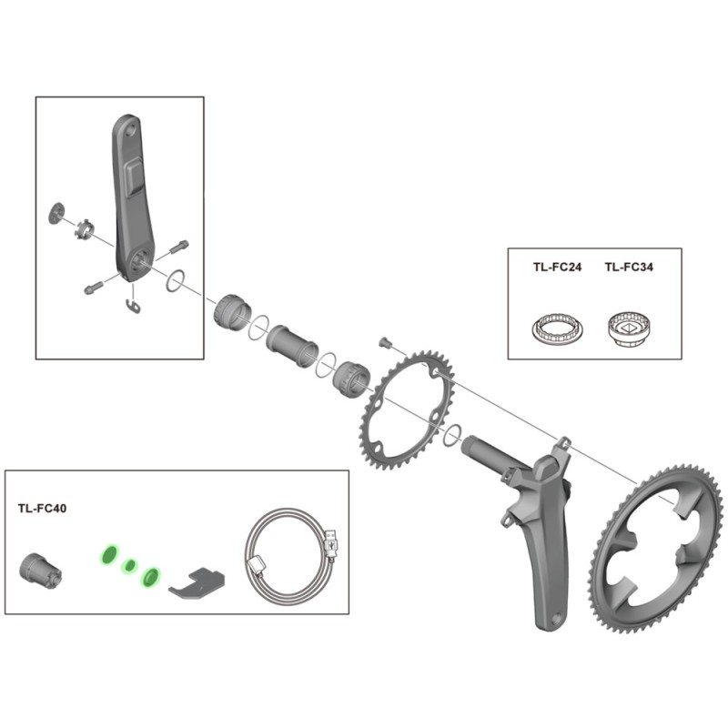 Shimano Gioco di magneti per FC-R9100-P/R9200-P - spedizione 24h
