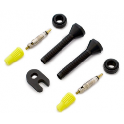 X-Sauce 2 valvole fini 40mm tubeless in alluminio anodizzato nero smontabili + chiave