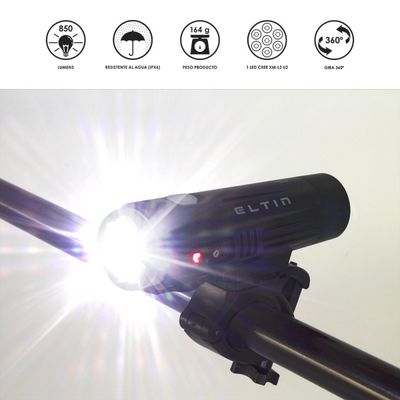 Eltin faro delantero Recargable 850 lúmenes luces - Envíos 24h