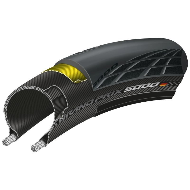 Continental Grand Prix 5000 plegable negro - Envío 24h